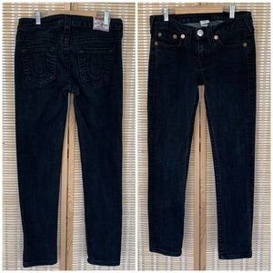 True Religion Womens black - dark gray Low Rise Denim Skinny Jeans , size 29